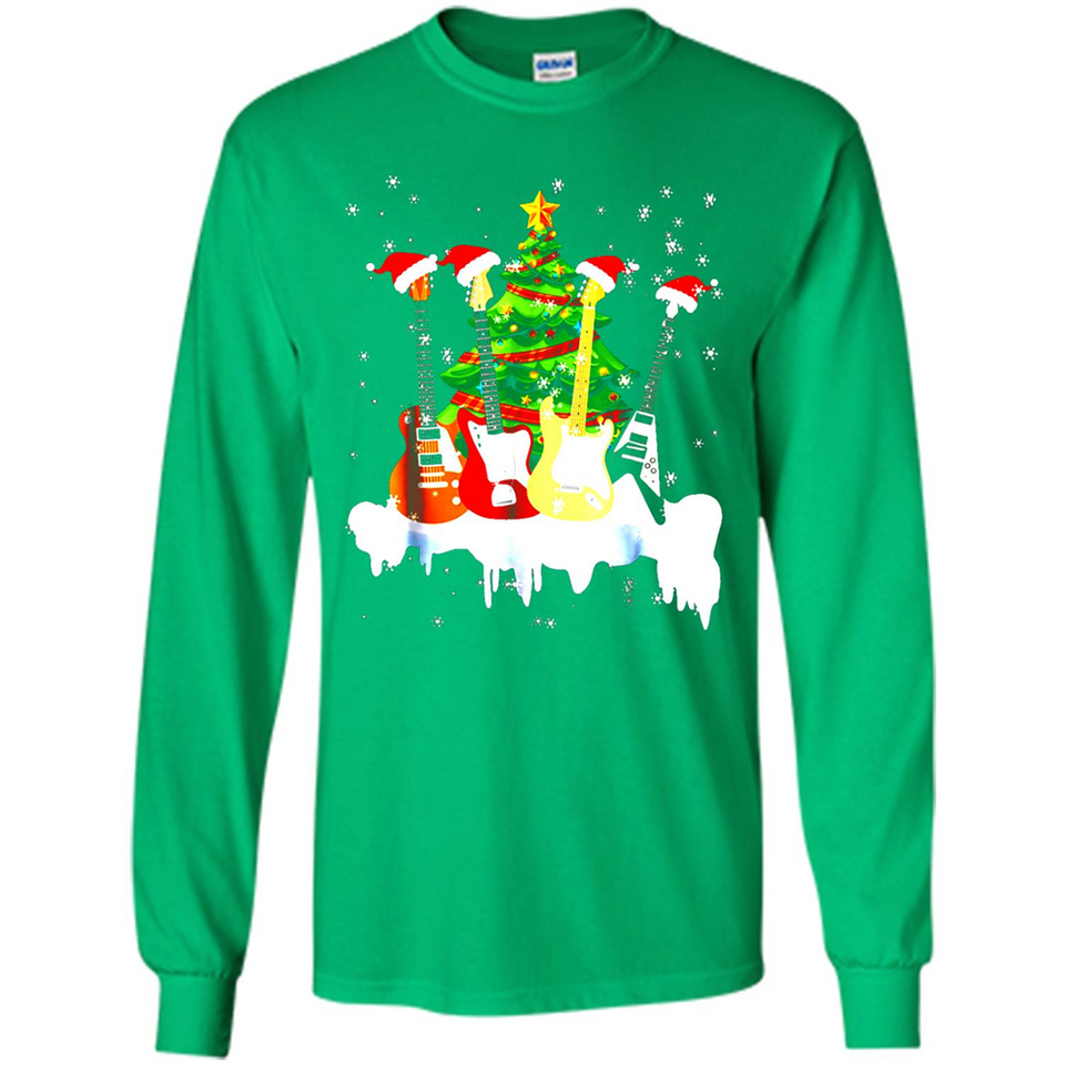 Santa Hat Electric Guitar Classical Guitar Christmas shirt Ladies' Boyfriend