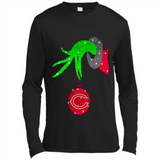 GRINCH HAND HOLDING CHICAGO BEARS GLITTER CHRISTMAS PINGPONG