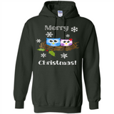 Cute Christmas Shirt Merry Christmas Snowflakes Owls Nest