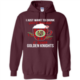 I Just Want To Drink Hot Chocolate & Watch Vegas Golden Knights Ugly Christmas Sweater PINGPONG