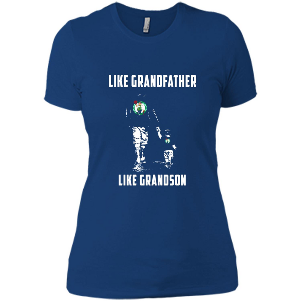 Boston Celtics Like GrandFather Like GrandSon - Ladies' Boyfriend T-Shirt