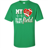 Tampa Bay Buccaneers Football My Heart is on that Field - Shirt