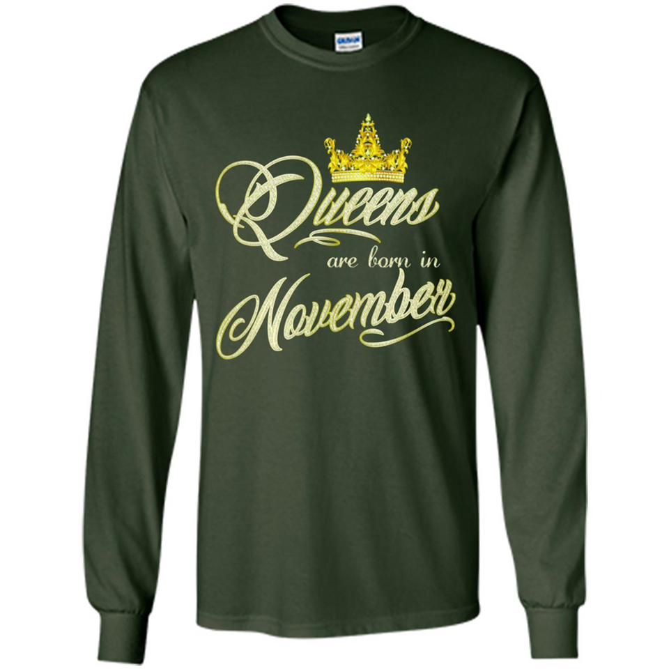 Queens Are Born In November Golden T-Shirt