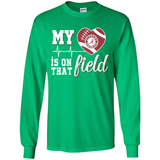 Alabama Crimson Football My Heart is on that Field - Long Sleeve T-Shirt