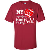 Tampa Bay Buccaneers Football My Heart is on that Field - Shirt