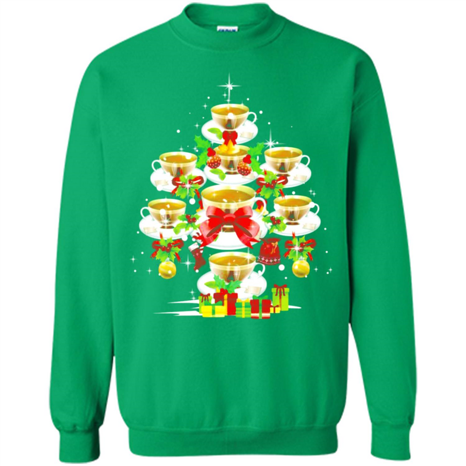 Tea Christmas Tree T-shirt Funny Tea Xmas Gift