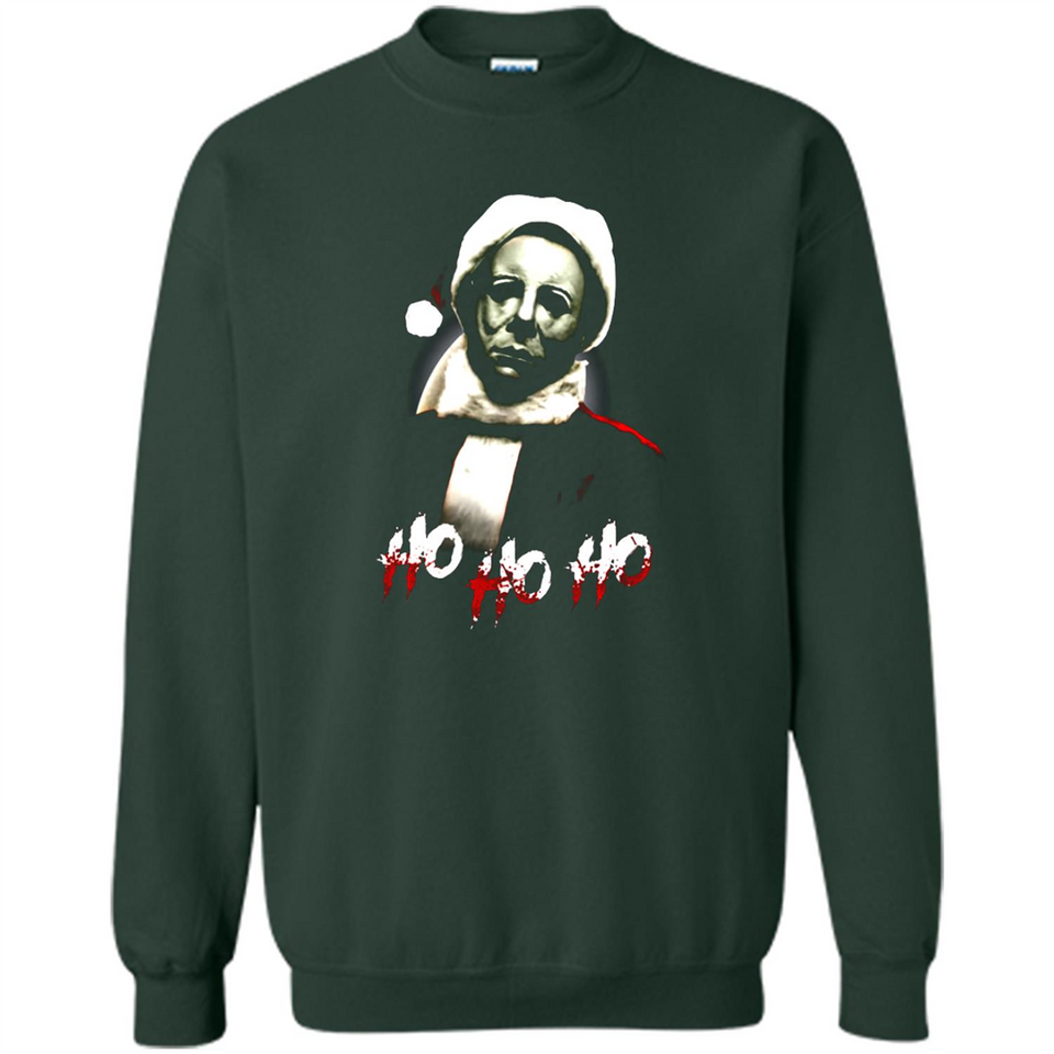 Santa Michael Myers Ho Ho Ho Merry Christmas Sweatshirt - Sweatshirt