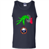 GRINCH HAND HOLDING BUFFALO SABRES GLITTER CHRISTMAS PINGPONG