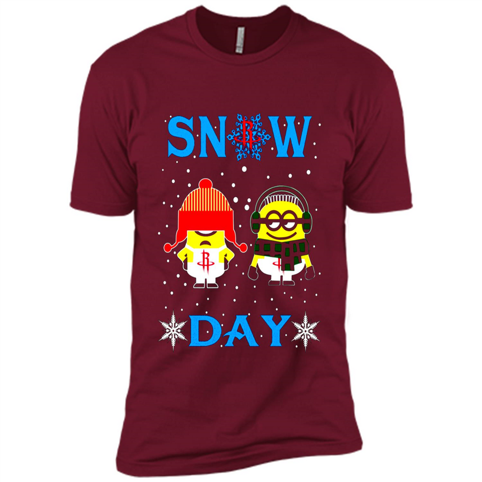 Snow Day Shirt For Houston Rockets Vs Minion Fans pingpong