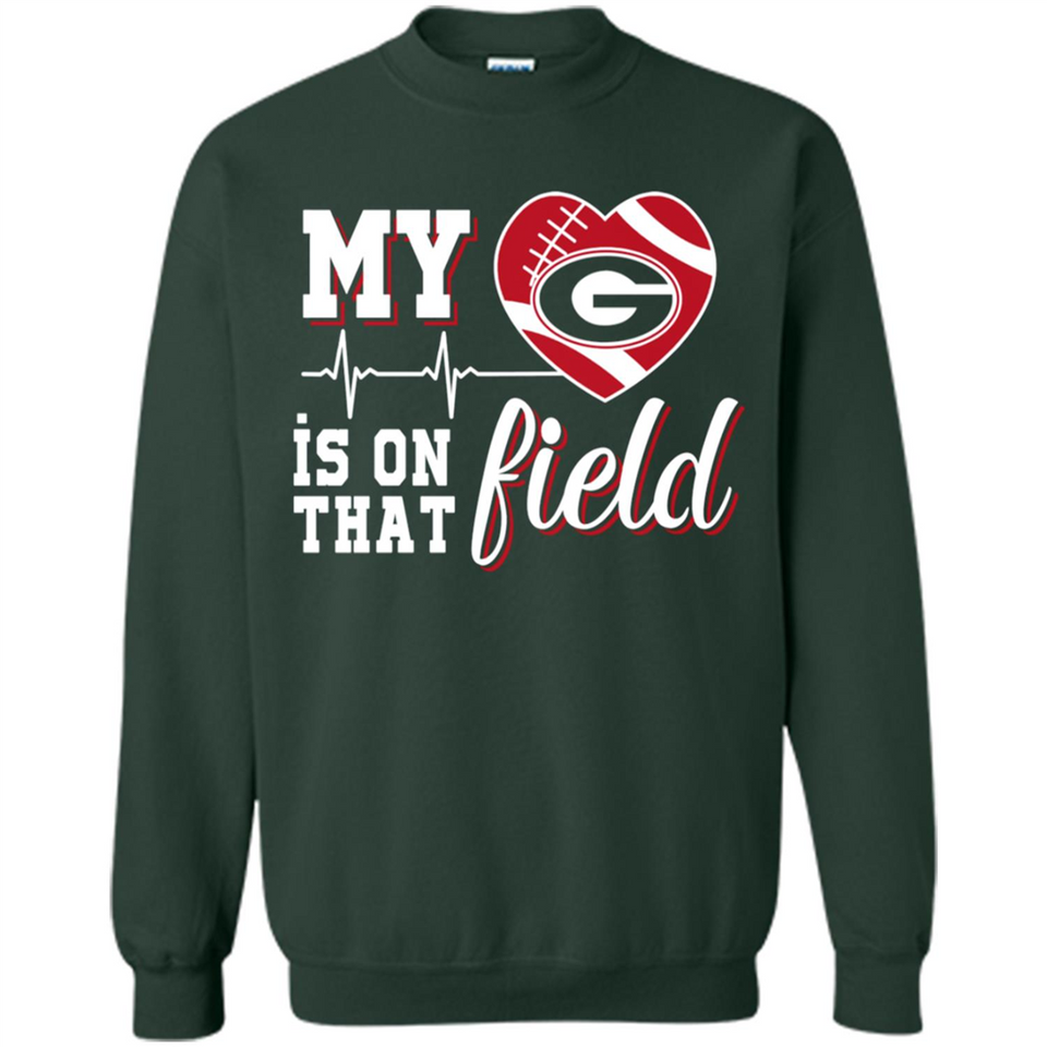 Georgia Bulldogs Football My Heart is on that Field - Sweatshirt