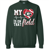 Georgia Bulldogs Football My Heart is on that Field - Sweatshirt