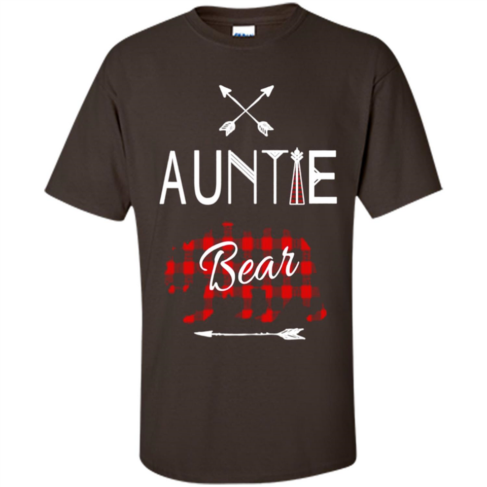 Aunt Shirt Buffalo Plaid Family Camp Bear Tee - Shirt