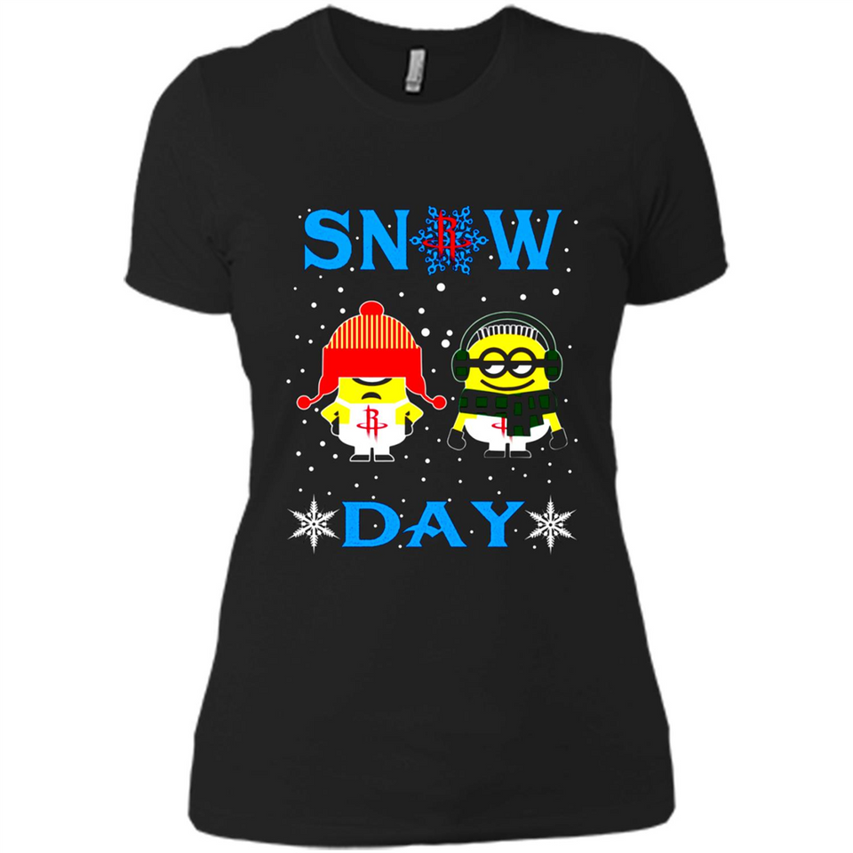Snow Day Shirt For Houston Rockets Vs Minion Fans pingpong