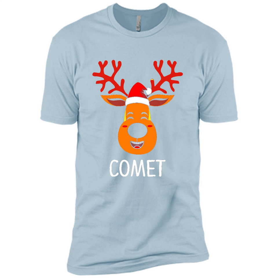 Comet Santa Claus Funny Xmas Holiday T-Shirt - Premium Short Sleeve T-Shirt