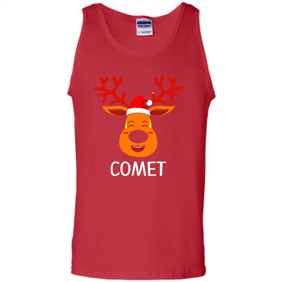 Comet Santa Claus Funny Xmas Holiday T-Shirt - Tank Top