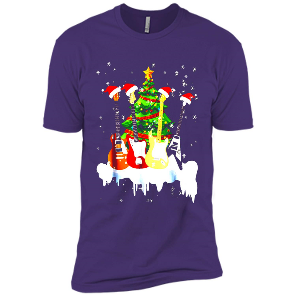 Santa Hat Electric Guitar Classical Guitar Christmas shirt Ladies' Boyfriend