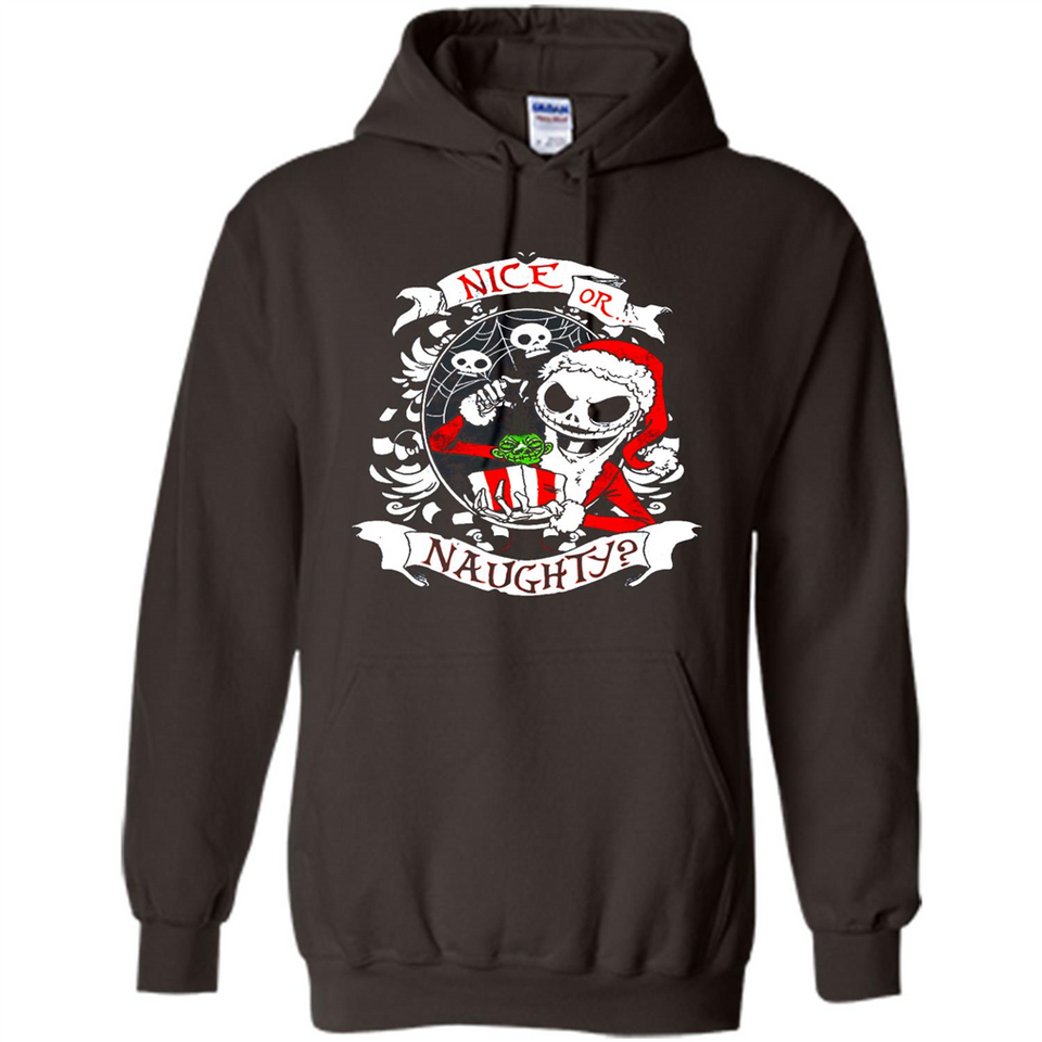 Christmas Shirt, Santa Nice Or Naughty Xmas - Hoodie