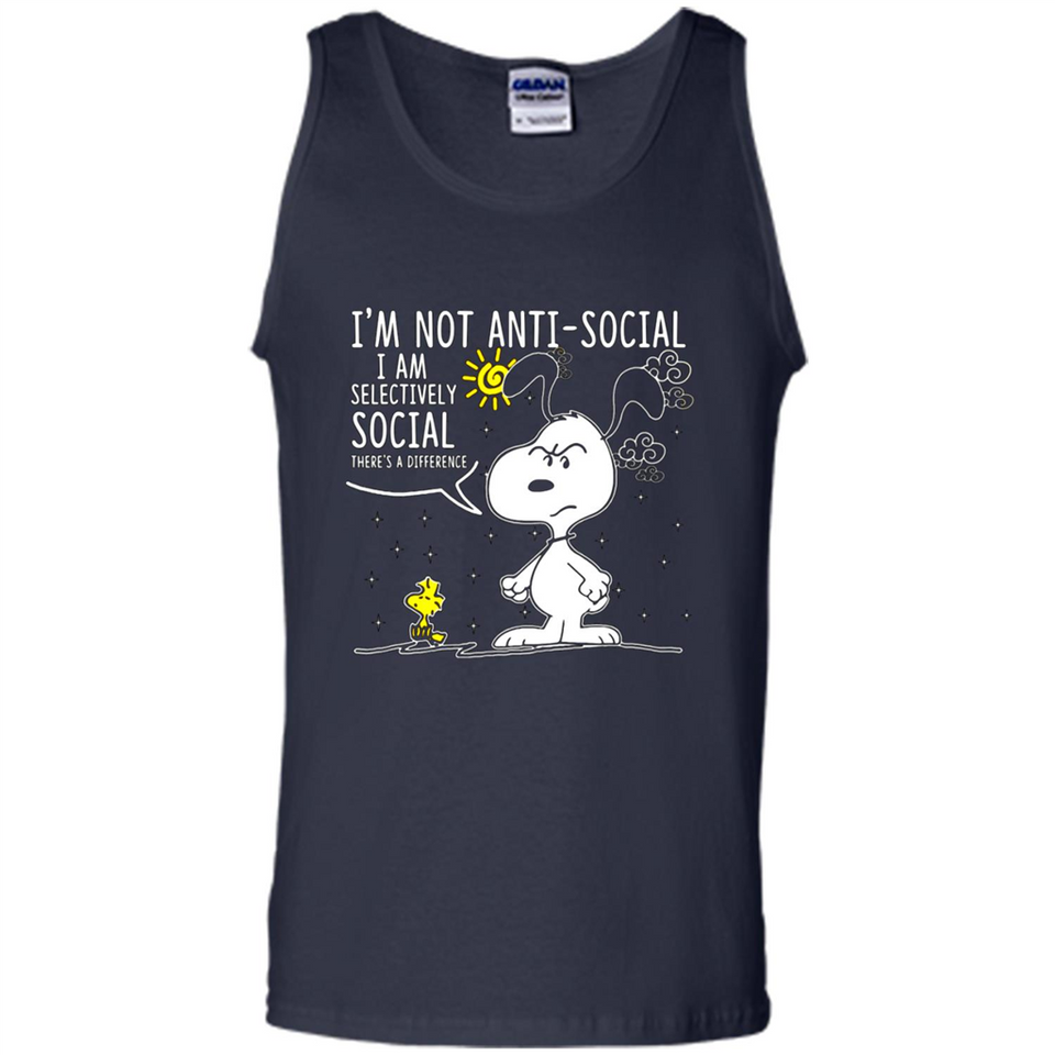 Snoopy I'm Not Anti-Social I Am Selectively Social