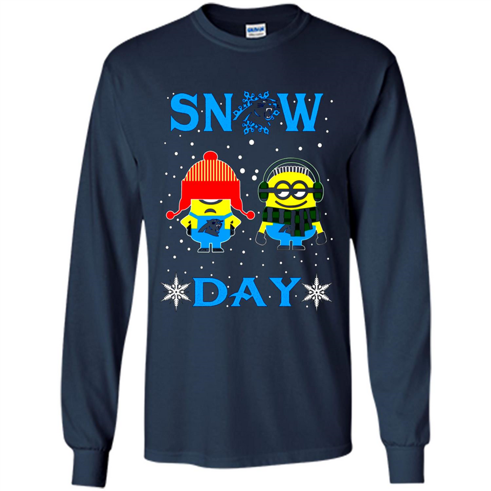 Snow Day Shirt For Carolina Panthers Vs Minion Fans pingpong