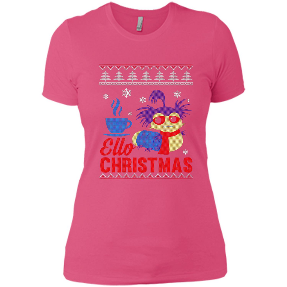 Christmas Ugly Sweater Ello Christmas - Ladies' Boyfriend T-Shirt