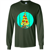 Funny Pizza Ugly Christmas Sweater Xmas Pizza Tree - Long Sleeve T-Shirt