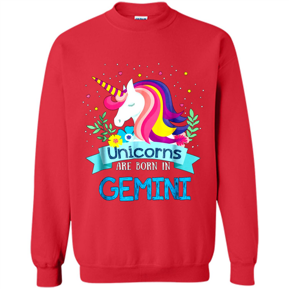 Unicorns are born in Gemini Birthday Rainbow Gift Custom Ultra Cotton