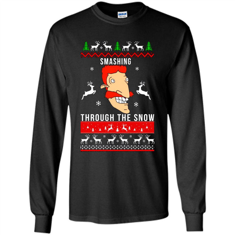 Nigel Thornberry Smashing through the snow Christmas sweatshirt PINGPONG