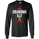 Grandma Elf Shirt -Family Matching Christmas Pajamas - Long Sleeve T-Shirt