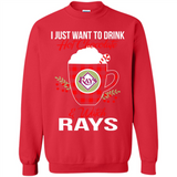 I Just Want To Drink Hot Chocolate & Watch Tampa Bay Rays Ugly Christmas Sweater PINGPONG