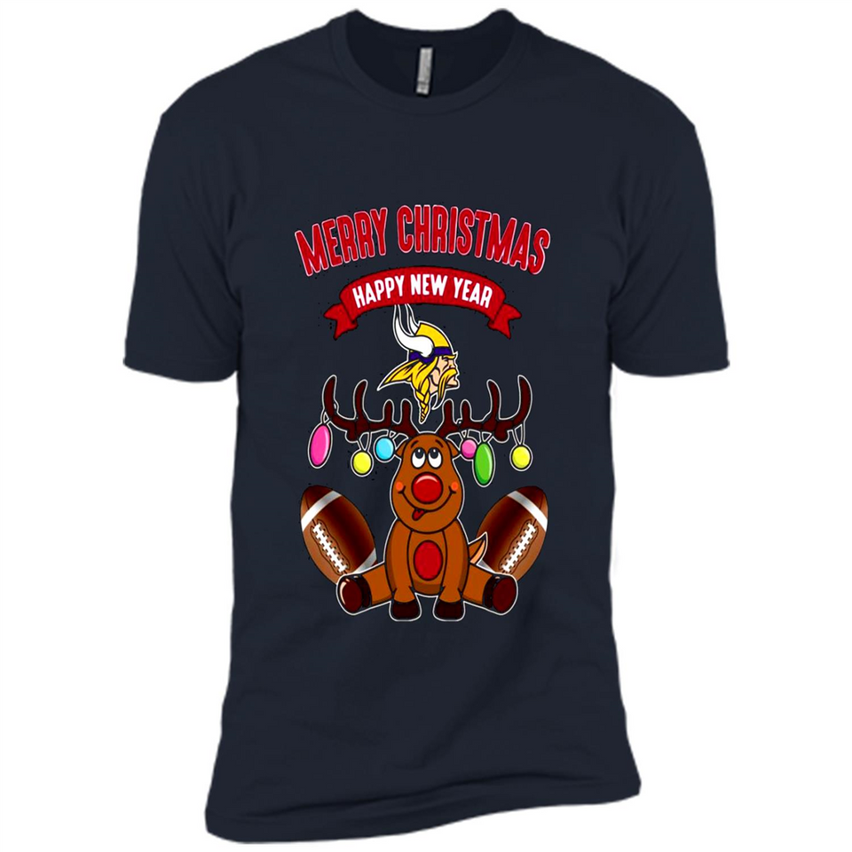 Minnesota Vikings NFL Reindeer Funny Merry Christmas And Happy New Year