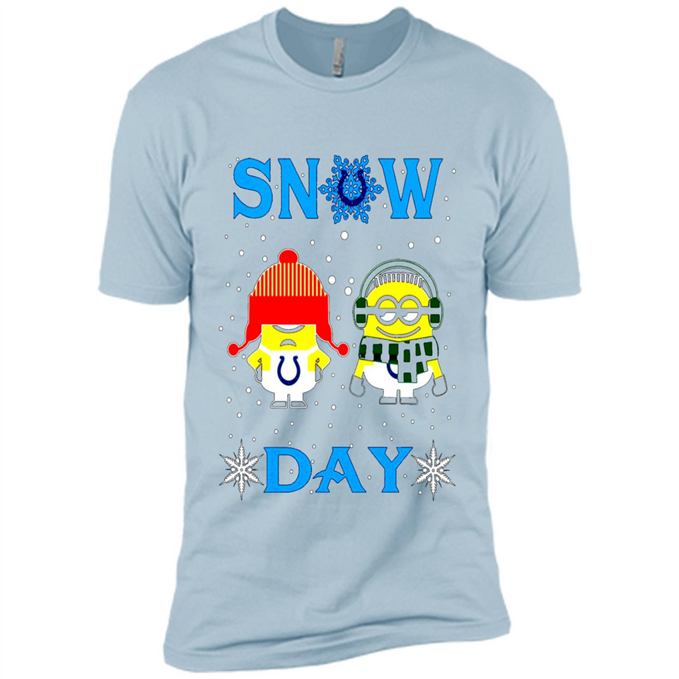 Snow Day Shirt For Indianapolis Colts Vs Minion Fans pingpong