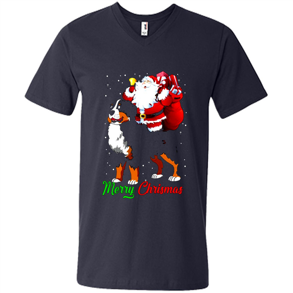 Merry Christmas Santa Claus With Big Dog sweater PINGPONG