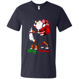 Merry Christmas Santa Claus With Big Dog sweater PINGPONG