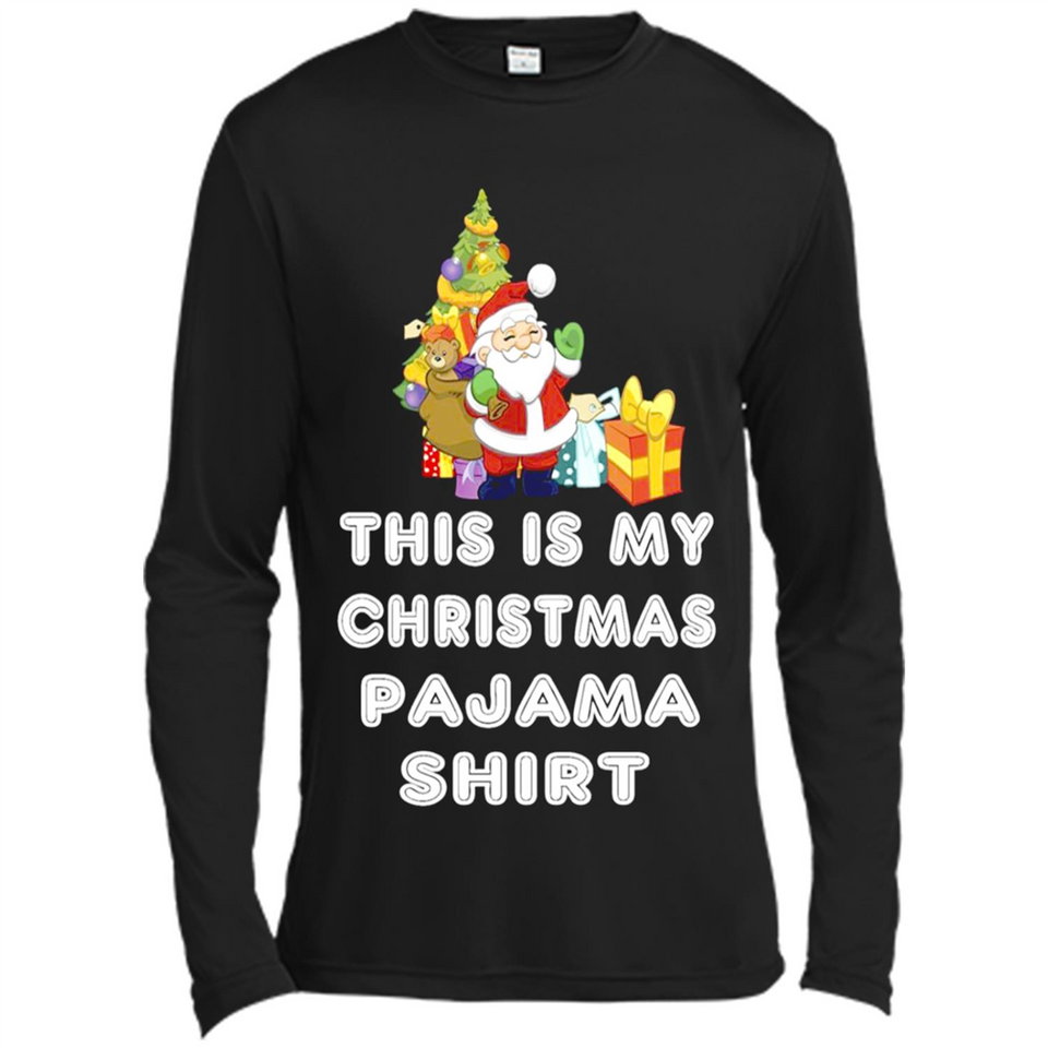 This is My Christmas Pajama Shirt - Santa Bear Tree Gift Tee