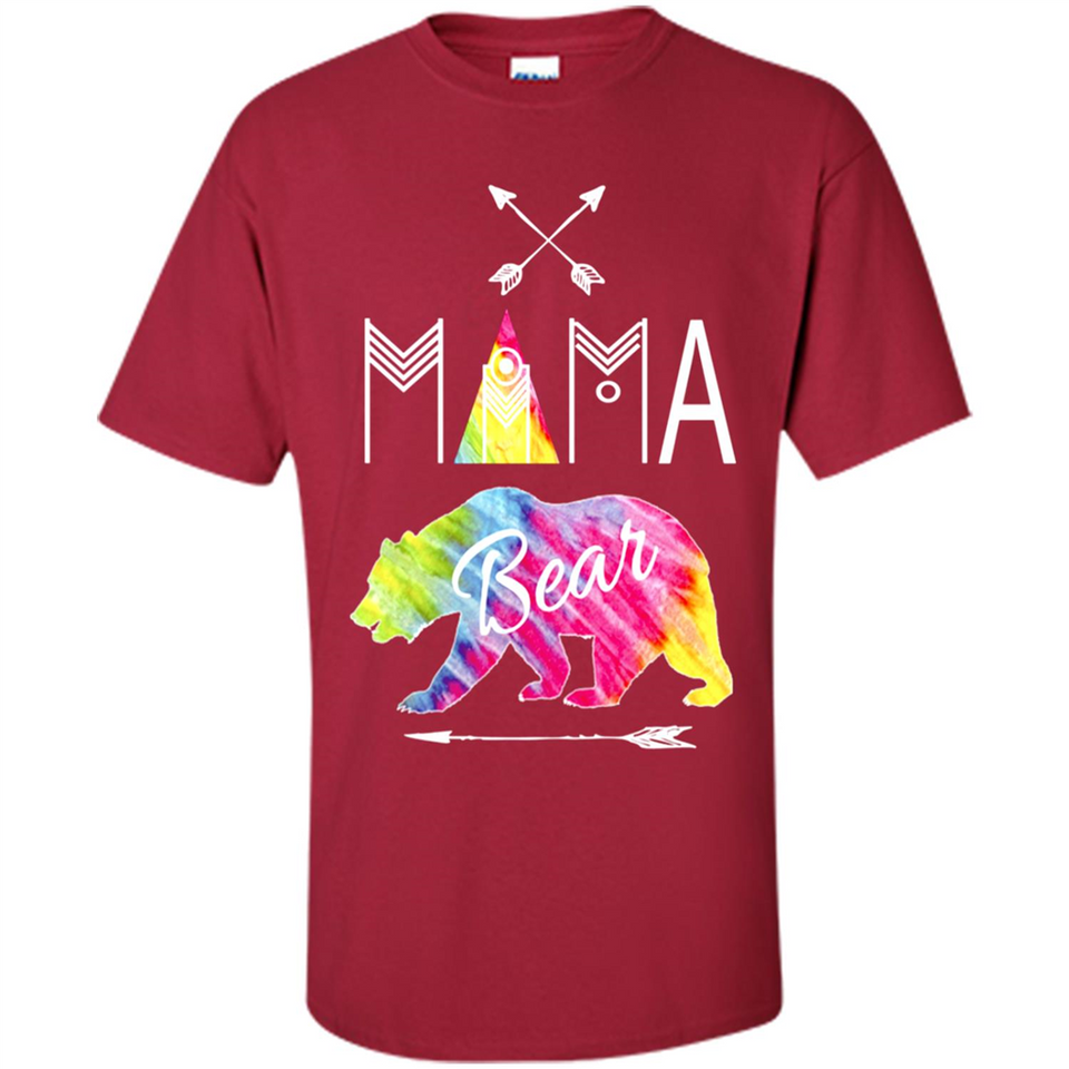 Mama Bear Shirt Tie Dye Family Vacation & Camping Tee - Shirt