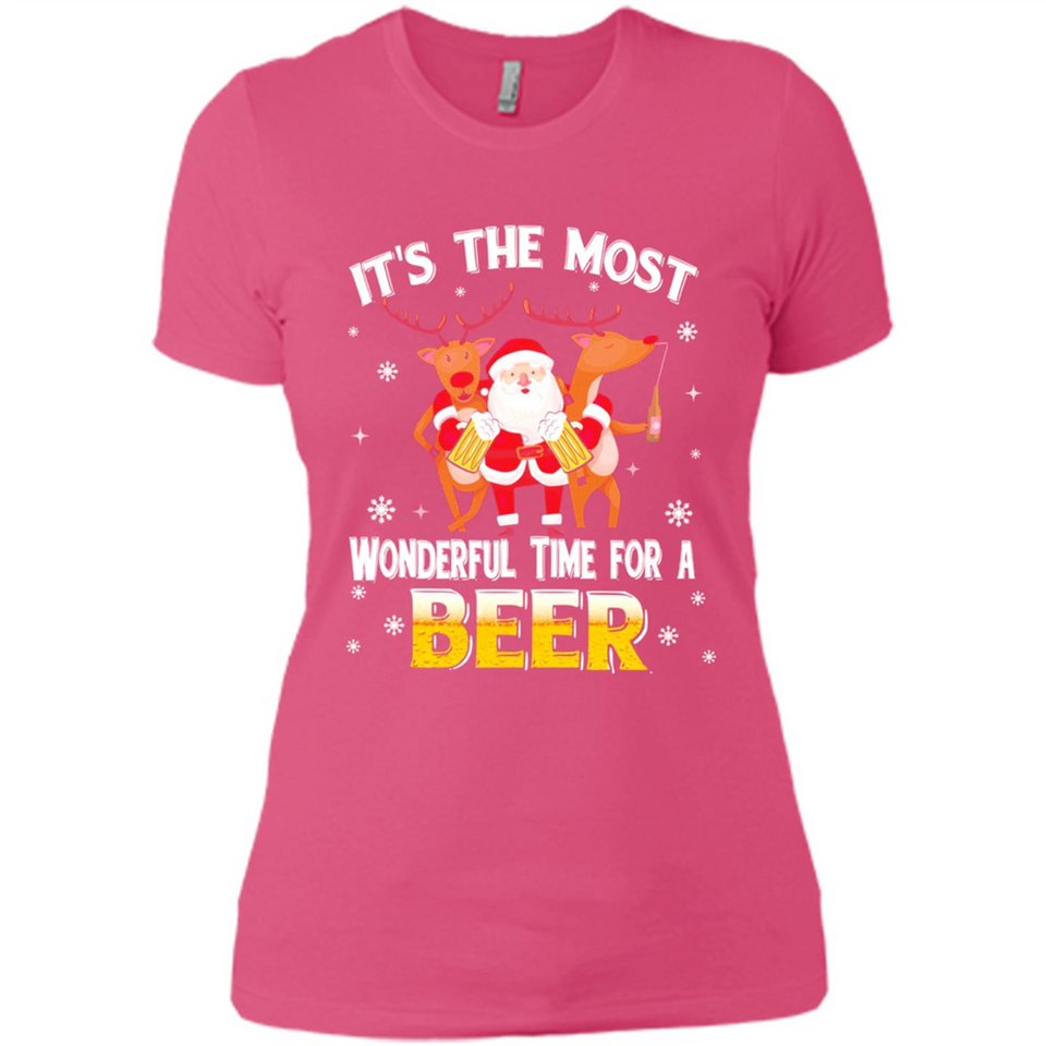 Its The Most Wonderful Time for a Beer - Ladies' Boyfriend T-Shirt