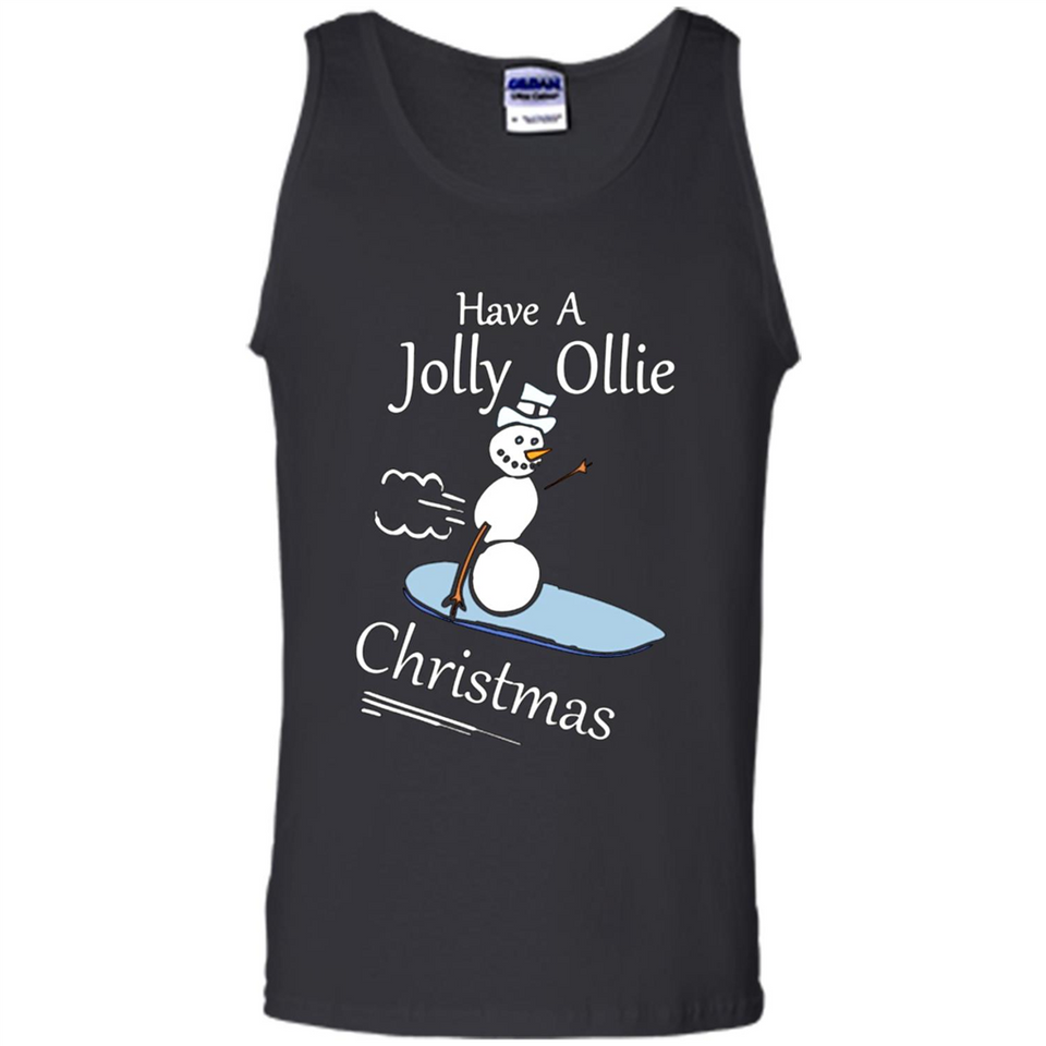 Snowman Snowboarder Tshirt Have Jolly Ollie Christmas