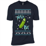 Rick and Morty Pickle Rick Ugly Christmas Sweater - Premium Short Sleeve T-Shirt