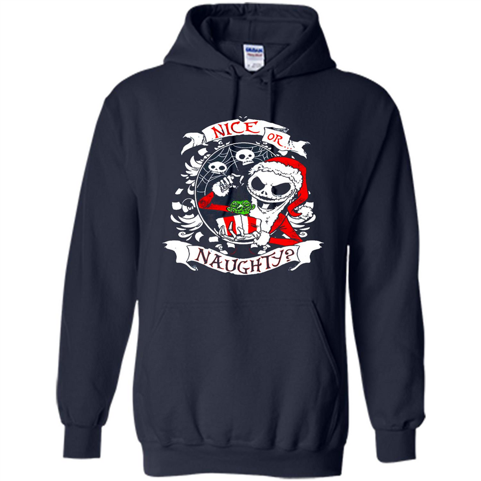 Christmas Shirt, Santa Nice Or Naughty Xmas - Hoodie