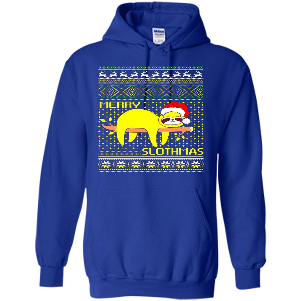 Merry Slothmas Sloth Christmas Sweater PINGPONG - Hoodie