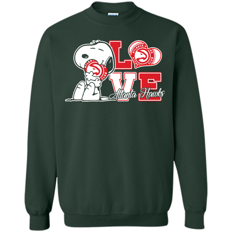 Snoopy loves NBA Atlanta Hawks - Sweatshirt