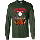Pittsburgh Steelers NFL Reindeer Funny Merry Christmas And Happy New Year