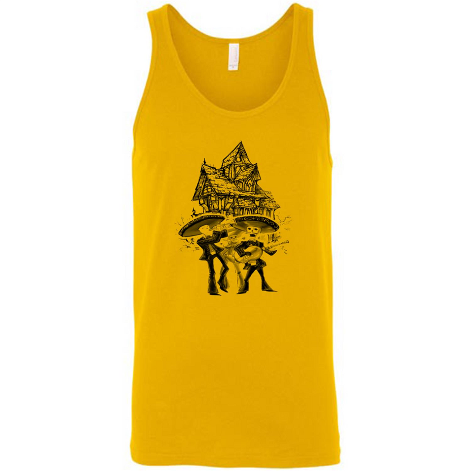Mariachi Skeleton Shirt Dia De Los Muertos Tequila - Canvas Unisex Tank