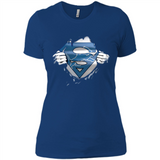 Detroit Lions And Superman Fans - Ladies' Boyfriend T-Shirt