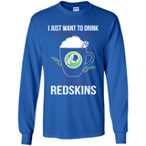 I Just Want To Drink Hot Chocolate & Watch Washington Redskins Ugly Christmas Sweater PINGPONG