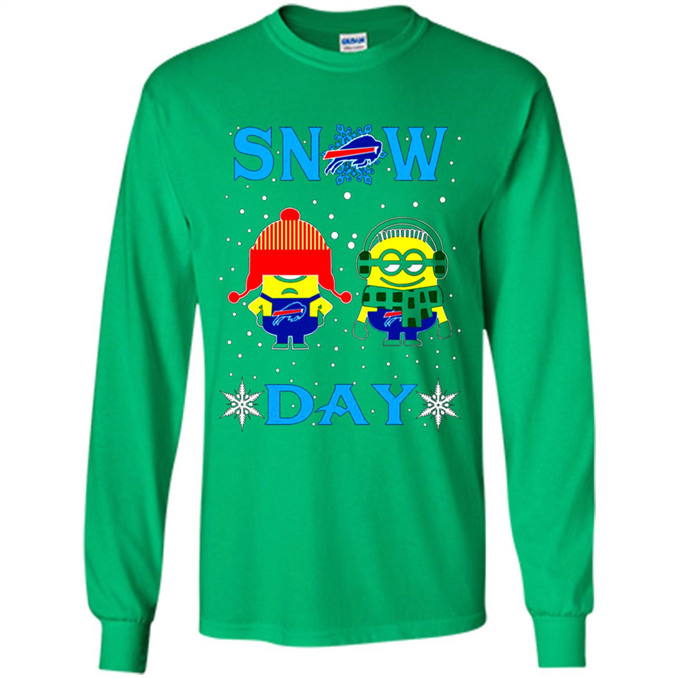 Snow Day Shirt For Buffalo Bills Vs Minion Fans pingpong