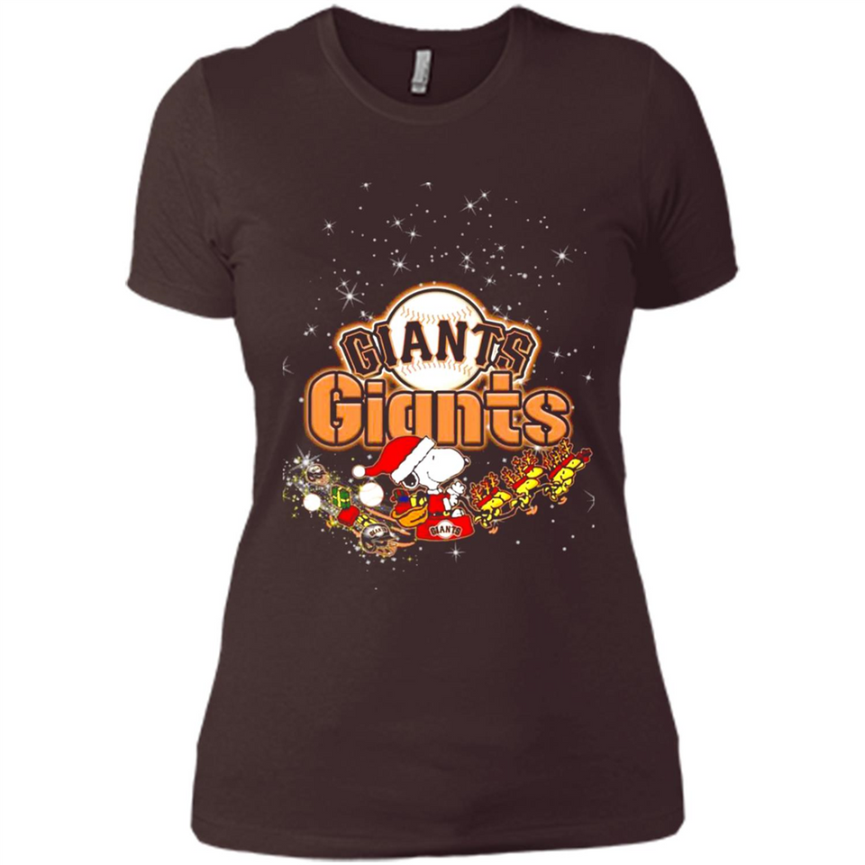 Snoopy Christmas San Francisco Giants - Ladies' Boyfriend T-Shirt