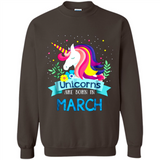 Unicorns are born in March Birthday Rainbow Gift Ladies Custom