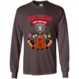Oakland Raiders NFL Reindeer Funny Merry Christmas And Happy New Year