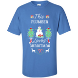 This Plumber Loves Christmas Tree Shirt with Snowman